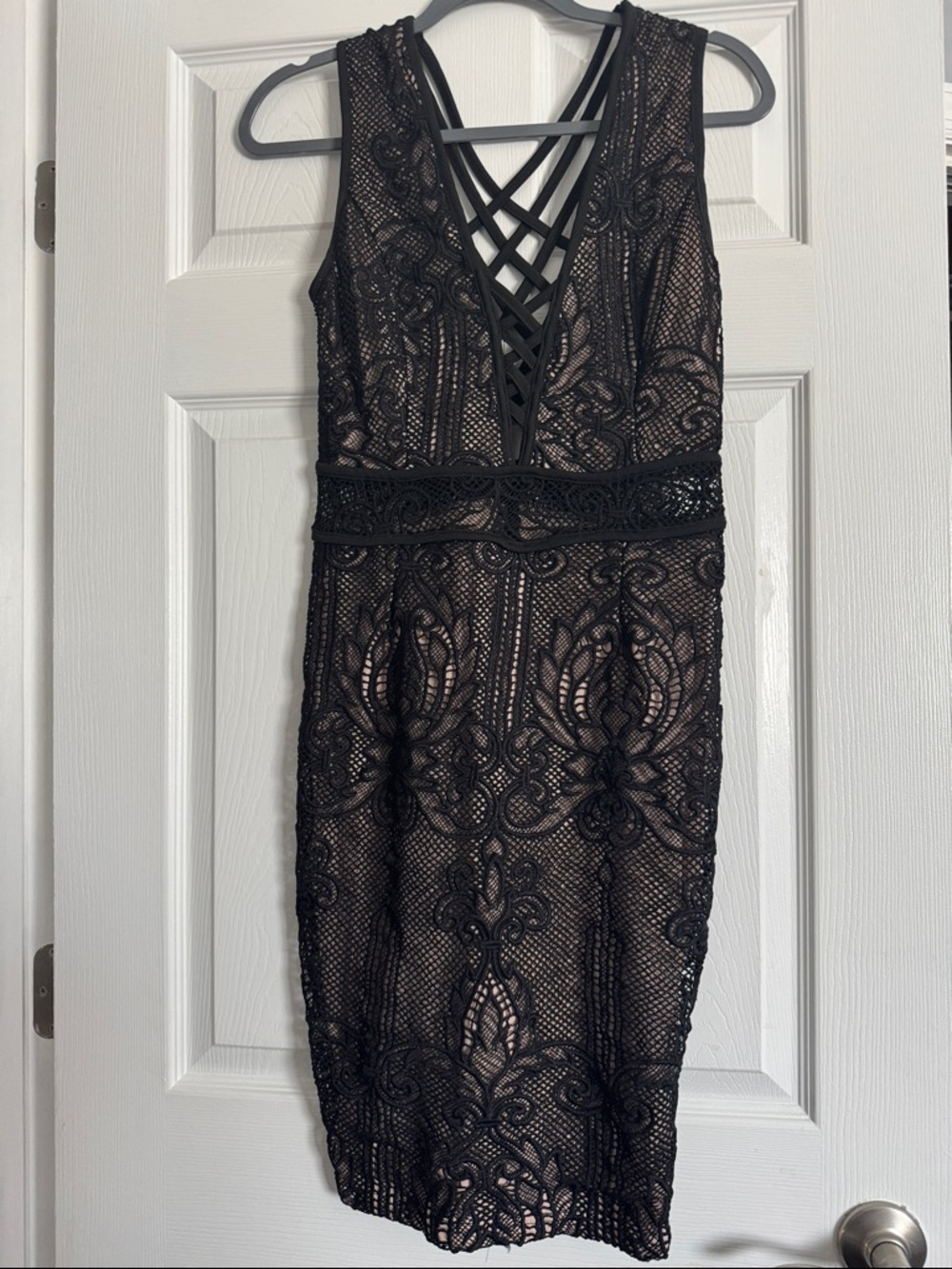 Akira Black Lace dress sz M preowned